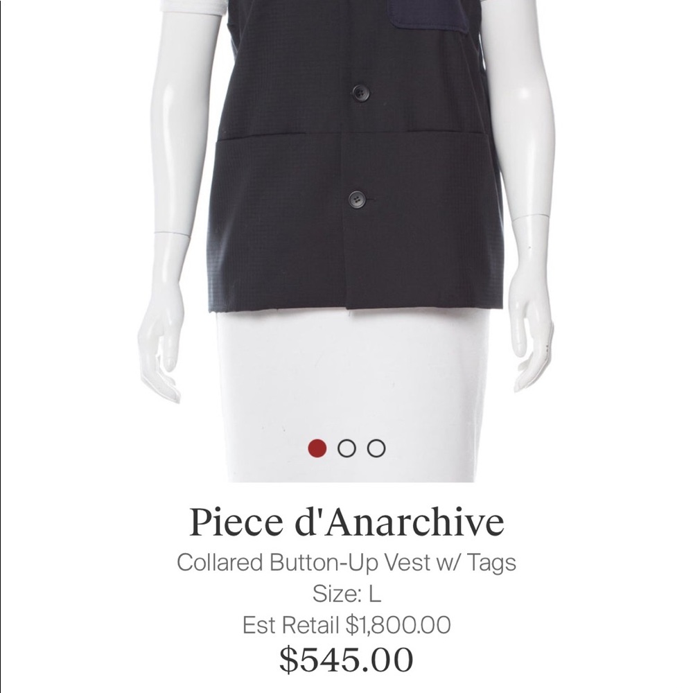 Piece D’Anarchive collared button-up vest - Picture 6 of 7